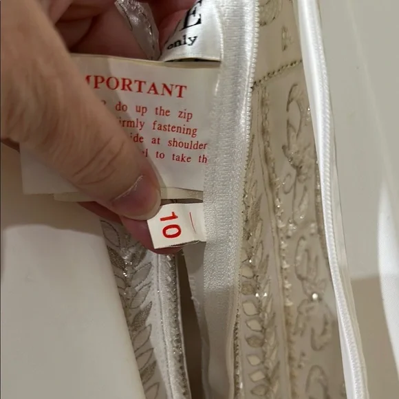 Elegant Strapless White Wedding Gown- worn once - Picture 7 of 10